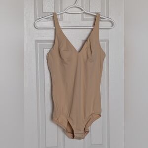 Women's (Size 36C) 1 Piece Full Body Tagless Tan Shapewear Bodysuit